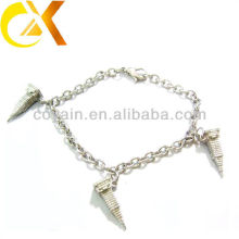 stainless steel jewelry bracelet with casting pendant